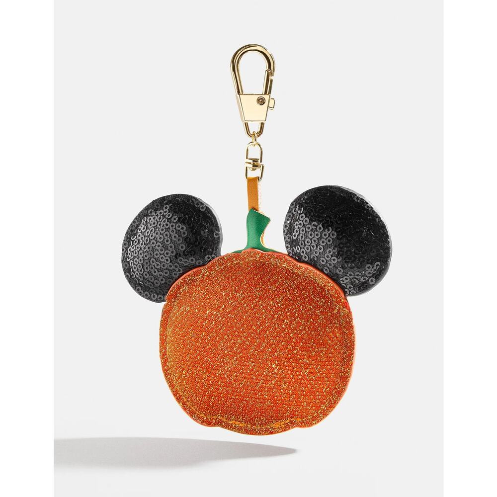 Baublebar Disney Mickey Mouse Pumpkin Jack O Lantern Puff Bag Charm Puffy NEW - Picture 8 of 9